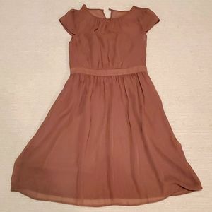 Capuccino-brown Tevolio Size 4 Zipped Dress